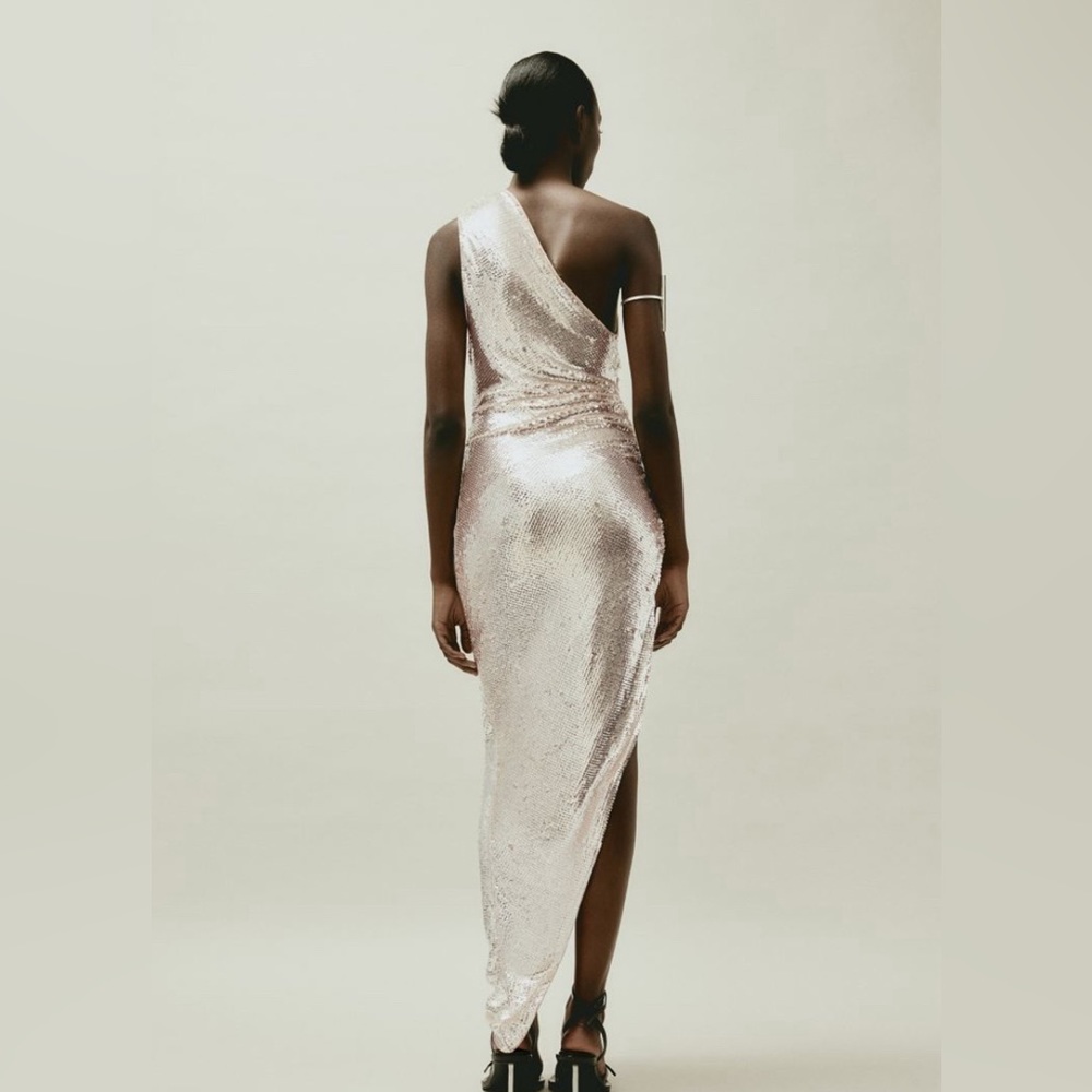 Sequin one shoulder dress - Picture 3 of 5